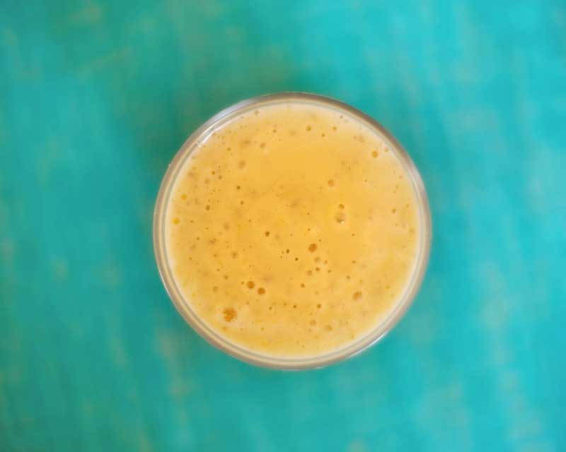 Healthy and delicious mango lassi