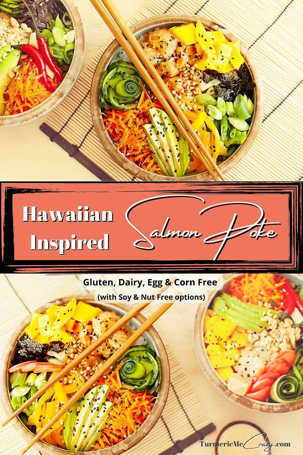 In just 20 minutes, you can excite your taste buds with this super fresh, delightfully delicious and healthy meal! My Hawaiian Salmon Poke Bowl is a quick and easy dinner recipe for the whole family! See my post for how to make it a vegetarian meal!