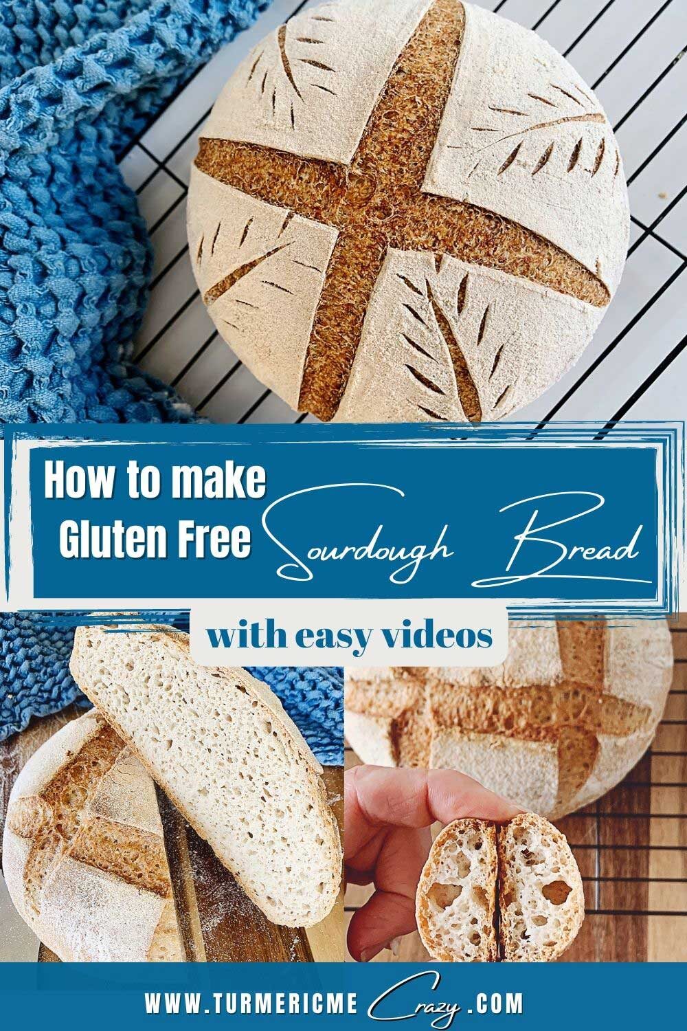 This incredibly easy to follow gluten free sourdough recipe includes follow along videos that will show you how to make a gluten free sourdough bread loaf from scratch! This gluten free sourdough recipe is vegan (no eggs, no dairy), allergen-friendly, refined sugar-free, oat-free, gum-free, soy-free, and nut-free! Please follow along with me as I share with you my intuitive approach to building & maintaining a sourdough starter and baking a beautiful gluten free artisan sourdough break loaf! gluten free sourdough bread recipe, sourdough bread recipe, sourdough, gluten free sourdough, gluten free baking.