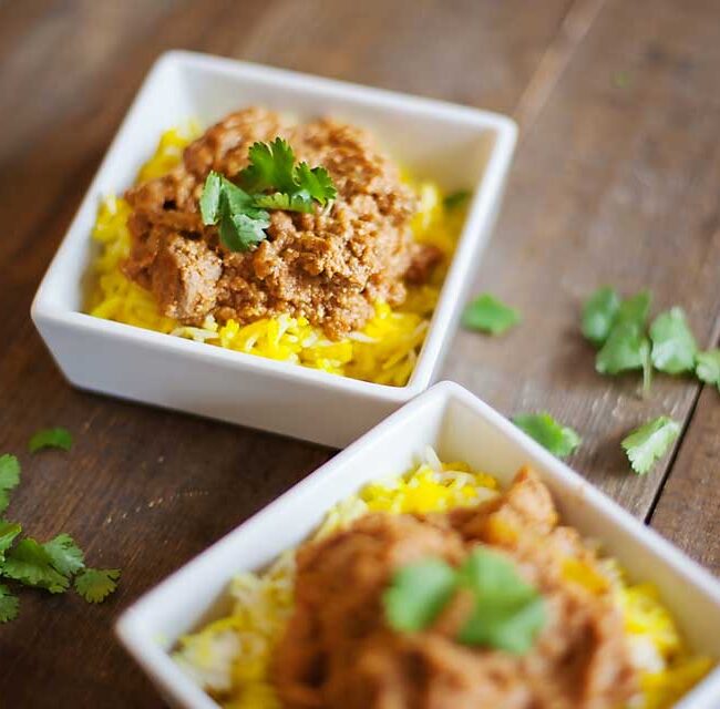 Biryani is a popular layered rice and meat dish that’s loved across all over India. Biryani consists of fluffy, fragrant basmati rice and a delicious saucy beef (or your choice of protein) curry or masala.