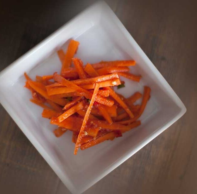 Gajar Jo Athano is a spicy pickled carrot side dish.  It goes really well with almost any curry and is actually quite healthy if you follow this recipe! Carrot, Indian side dish, Indian condiments, Spicy Food