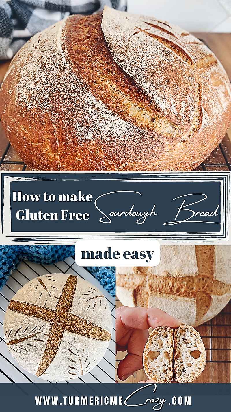 This incredibly easy to follow gluten free sourdough recipe includes follow along videos that will show you how to make a gluten free sourdough bread loaf from scratch! This gluten free sourdough recipe is vegan (no eggs, no dairy), allergen-friendly, refined sugar-free, oat-free, gum-free, soy-free, and nut-free! Please follow along with me as I share with you my intuitive approach to building & maintaining a sourdough starter and baking a beautiful gluten free artisan sourdough break loaf! gluten free sourdough bread recipe, sourdough bread recipe, sourdough, gluten free sourdough, gluten free baking.