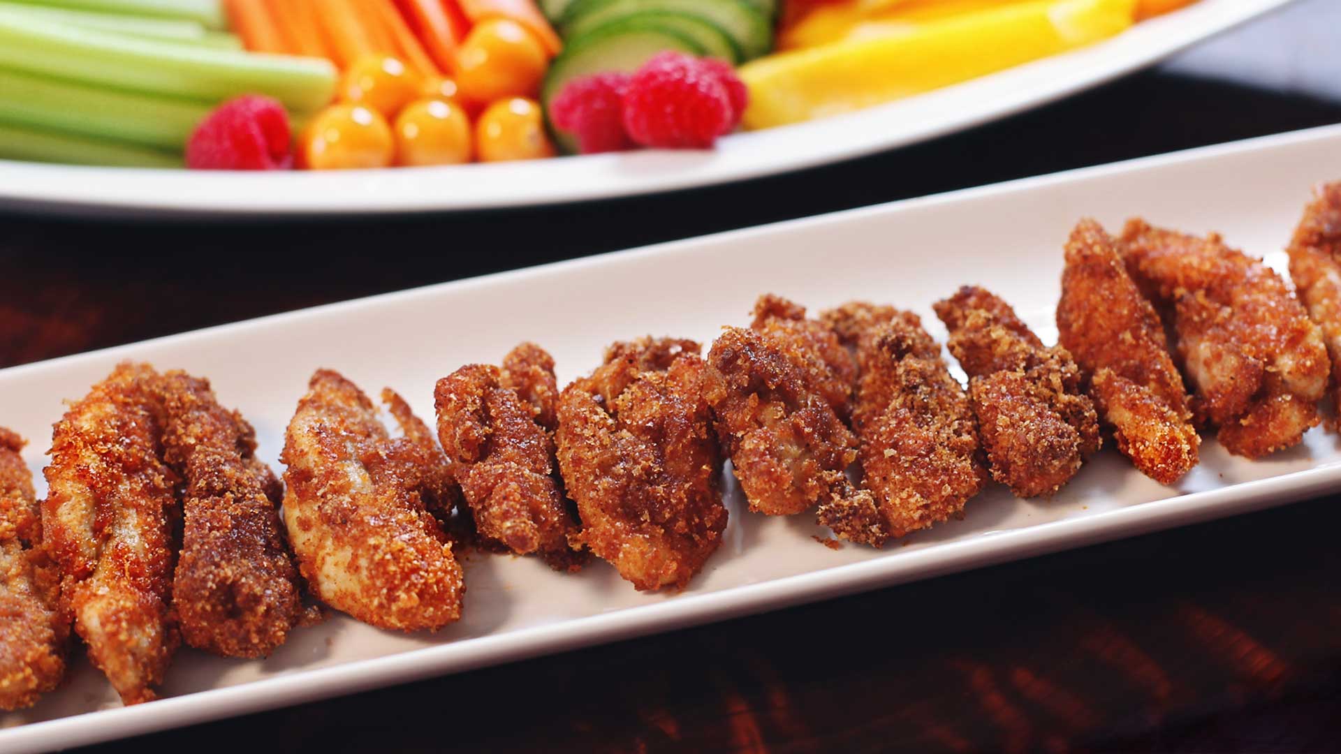 These gluten free air fryer chicken tenders are the perfect packable lunch for school & work! Not only are they gluten free they are also egg free, corn free, soy free & nut free with an equally delicious dairy & rice free option! lunch ideas, kids lunch ideas, gluten free lunch ideas, school lunch ideas, easy lunch ideas, gluten free kids lunch, chicken fingers, gluten free chicken fingers, egg free chicken strips, gluten free chicken strips, air fryer chicken strips, air fryer chicken fingers, air fry chicken fingers, frozen air fryer chicken fingers