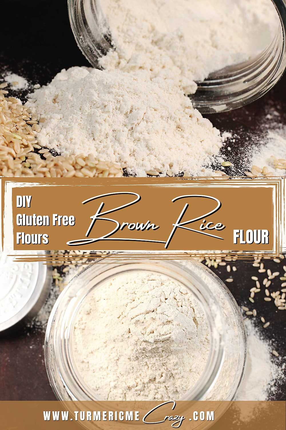 Easily make your own Gluten Free Flours! Soft & fluffy DIY brown rice flour in 3 simple steps to use in all of your gluten free baking! gluten free flours, brown rice flour, how to make your own flour, grind your own flour, blender flours