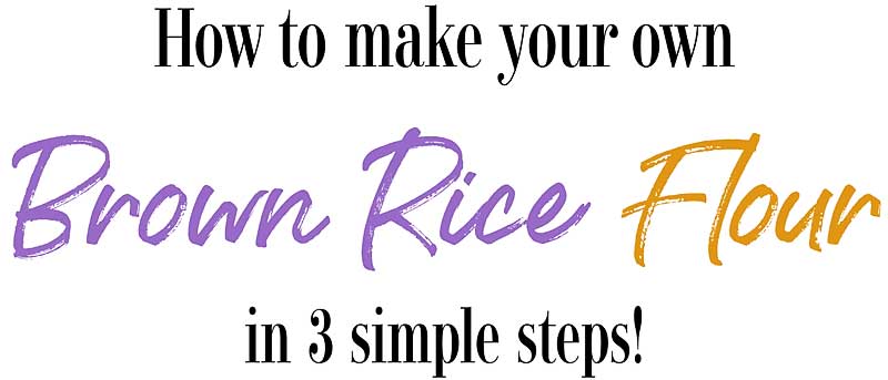 Easily make your own Gluten Free Flours! Soft & fluffy DIY brown rice flour in 3 simple steps to use in all of your gluten free baking! gluten free flours, brown rice flour, how to make your own flour, grind your own flour, blender flours