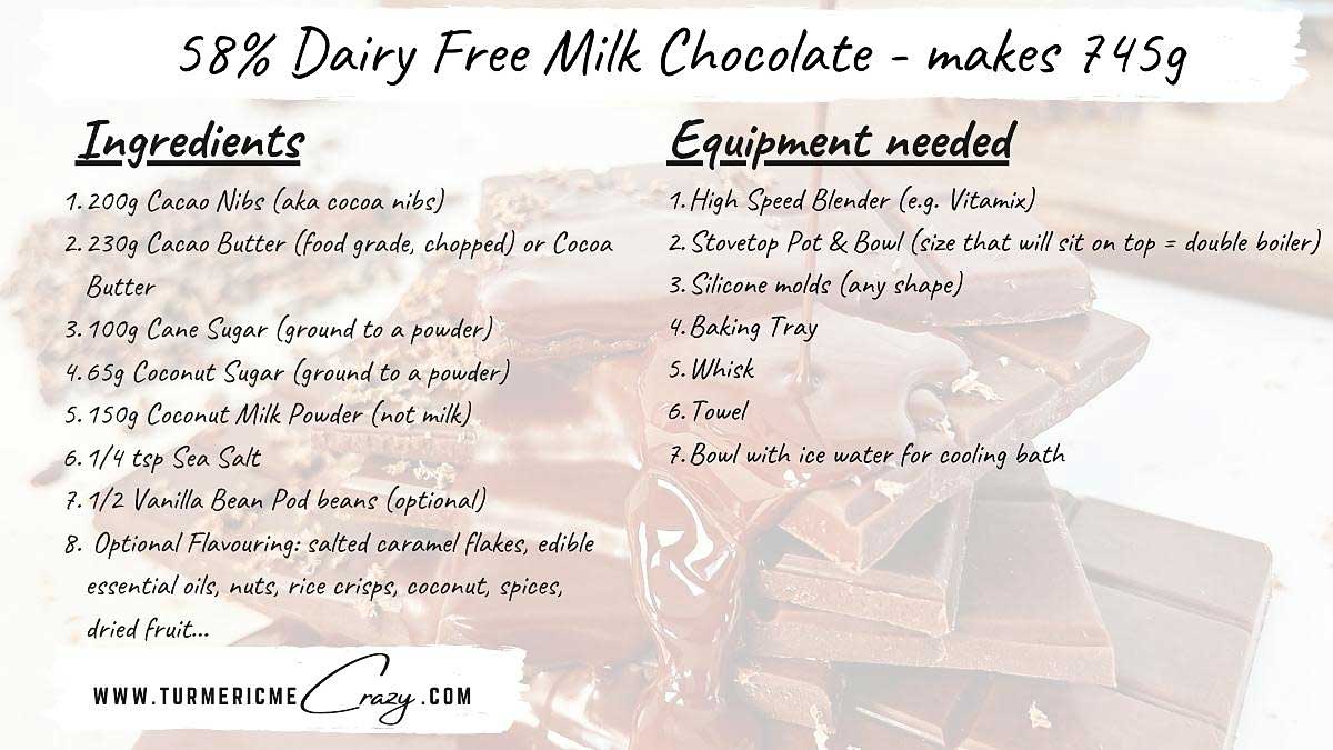 Make 100% natural, delicious dairy free milk chocolate just in time for the Easter Bunny! This homemade chocolate is vegan & free from processed sugars & additives. Made with just 4 natural ingredients they are quick & easy to make! Add in your favourite natural flavourings and make the perfect vegan milk chocolate treat! #plant based chocolate, #dairy free chocolate, #vegan chocolate, #milk chocolate