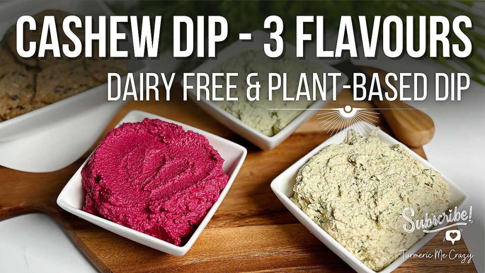 3 creamy and delicious cashew dips! Perfect for dipping veggies, spreading on sandwiches, or drizzling over bowls, these dairy-free dips are packed with flavor and easy to make.