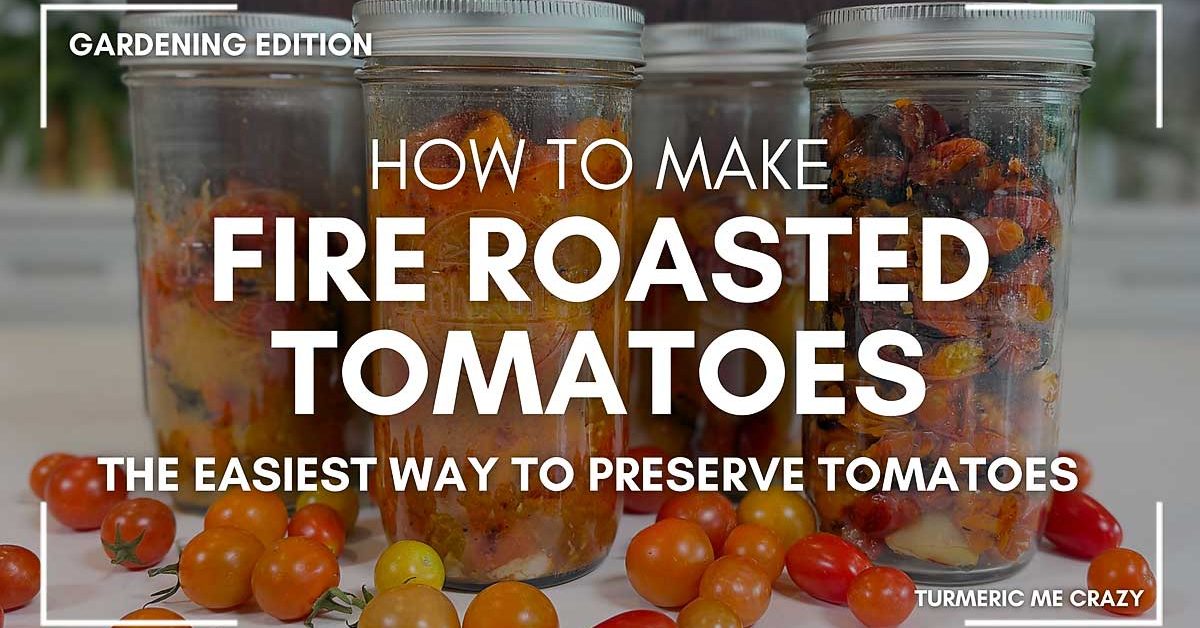 Got too many tomatoes from your garden? Learn how to make fire roasted tomatoes at home using the oven or grill! Fire roasted tomatoes taste better than store-bought cans, as roasting brings out a smoky, rich flavor that makes your tomatoes perfect for soups, sauces, chili, salsa, and more. Plus, it’s one of the easiest ways to preserve your tomato harvest—freeze them, or refrigerate them so you can enjoy your summer harvest long after the season ends.