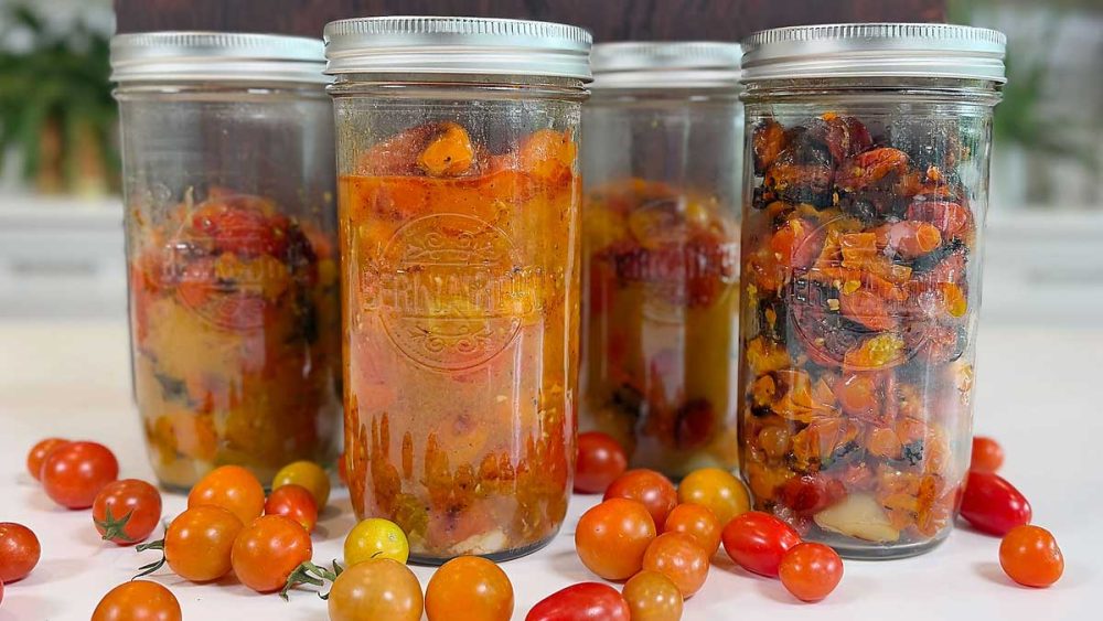 Got too many tomatoes from your garden? Learn how to make fire roasted tomatoes at home using the oven or grill! Fire roasted tomatoes taste better than store-bought cans, as roasting brings out a smoky, rich flavor that makes your tomatoes perfect for soups, sauces, chili, salsa, and more. Plus, it’s one of the easiest ways to preserve your tomato harvest—freeze them, or refrigerate them so you can enjoy your summer harvest long after the season ends.