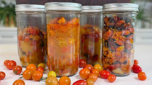 Got too many tomatoes from your garden? Learn how to make fire roasted tomatoes at home using the oven or grill! Fire roasted tomatoes taste better than store-bought cans, as roasting brings out a smoky, rich flavor that makes your tomatoes perfect for soups, sauces, chili, salsa, and more. Plus, it’s one of the easiest ways to preserve your tomato harvest—freeze them, or refrigerate them so you can enjoy your summer harvest long after the season ends.
